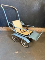 Genuine Vintage Tan Sad Pushchair, 1950’s Metal Pushchair.