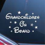 Grandchildren on Board Disney Car Window Glass Sticker Vinyl Decal Child Sign