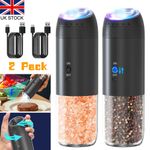 Gravity Electric Salt & Pepper Grinder Rechargeable Automatic Pepper Coarseness