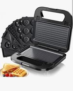 Superlex 6 In 1 Electric Sandwich Toaster Maker Panini Press Grill Waffle Maker