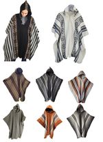 South American 100% Wool Alpaca hand made  poncho Men's women's ponchos