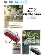 Clear Lid Cupcake Boxes Transparent- 4 Hold