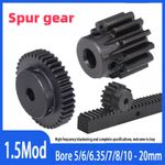 Mod 1.5 Steel Pinion Gear Spur Gears 12-80 Teeth 5-20mm Bore With Screw Hardened