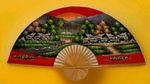 Very Large Folding Wall Fan. Hand-painted Wall Decor Art (60 inches wide)