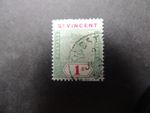 1899 St Vincent 1s green & carmine SG74 Used