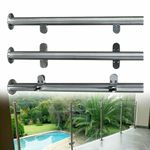 304 Stainless Steel Glass Balustrade Post 90/110cm Corner Middle End Balcony UK