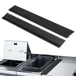 2Pcs Silicone Stove Gap Covers 25" Kitchen Stove Oven Gap Filler Black