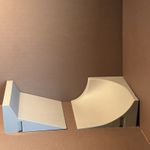 Fingerboard Ramp Set — Straight Launch + Curved Quarter Pipe — Tech Deck Style