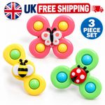  3PCS Baby Suction Cup Spinner Toys Butterfly 