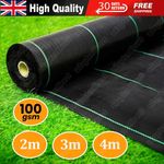 Vemout Heavy Duty Weed Control Fabric Ground Cover Membrane Garden Mat Landscape