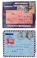 IRAQ 1950s COLLECTION OF 10 AIR MAIL COVERS TO ENGLAND, GERMANY, AND AUSTRIA