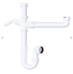 Kitchen Sink Waste Kit Double Sink for Double Bowled or 1 & a Half Bowl Trap Kit