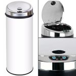 Inmotion White Stainless Steel Auto Sensor Kitchen Waste Dust Bin 30L, 42L, 50L