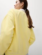 Marks & Spencer Womens Cotton Long sleeved Sweatshirt in Yellow - M&S