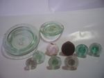 GENUINE VICTORIAN-GLASS LIDS & STOPPERS -ASHTON UNDER LYNE & HOES SAUCE -FREE PP