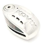 KOVIX KNX 12MM STAINLESS STEEL120DB ALARMED MOTORCYCLE MOTORBIKE DISC LOCK 