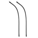 2Pcs 20" Gooseneck 1/4"-20 Female to Male Thread Flexible Tube Extension,Black