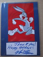 NOEL BLANC VOICE OF BUGS BUNNY TV LEGEND HAND-SIGNED PHOTOCARD