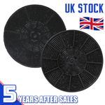 2 X Two Round Charcoal Carbon cooker oven Hood odour extractor Filters for SIA 