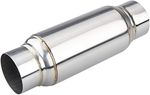 3" Inlet Universal Resonator, 3" Outlet 12" Overall Length Stainless Steel Perfo