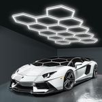 Hexagon LED Garage Lights Honeycomb Ceiling Light 456W 6500K Super Bright