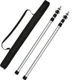 2x 230cm Tent Poles Telescopic Adjustable Awning Canopy Tarp Pole Support Rod UK
