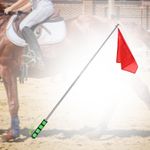 1x Horse Training Flag Telescoping High Visibility Telescopic Handheld Flagpole