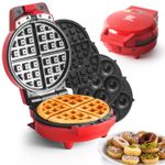 SUPERLEX 3 in 1 Mini Waffle Maker Electric Omelette Maker Doughnut Maker Plates