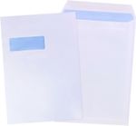 Self Seal Window / Plain Envelopes 90gsm White Recyclable Pack
