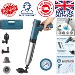Electric Toilet Unblocker - High Pressure Plunger Kit with 3 Versatile Heads