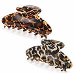 Leopard Print Acrylic Hair Clip 10.5cm Hair Clip