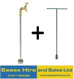 NEW SINGLE WATER BOARD APP 3/4" MSPK HYDRANT STAND PIPE & KEY ESSEX 01277222382