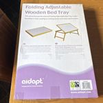 Aidapt Bed Tray Foldable Adjustable Tilt Wooden Pine/White VM938AB
