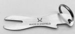 made in sheffield - stainless steel chip shop fork & bottle opener 