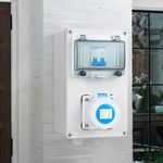 RCD Power Distribution Box IP67 16/32Amp Socket  3P 5P Wall Distributor Outdoor