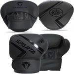 Boxing Gloves and Focus Pads Set Sparring Punch Bag Hook Jab Gym Training MMA