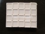 240 Pcs  3 x 3 Cm White Gem Display plastic box Storage for Gems