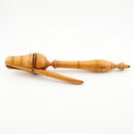 c1850, ANTIQUE 19th CENTURY TREEN TURNED BOXWOOD TEACHERS SCHOOL CLICKET CLICKER