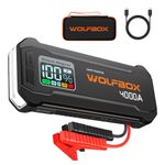 WOLFBOX JS24 4000A Portable Jump Starter Battery Pack Power Bank W/ LED Display