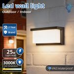 Modern LED PIR Motion Sensor Wall Light Yard Lamp Outdoor Garden Waterproof