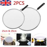 2x Mesh Metal Wired Splatter Guard Anti-splash Cover Screen For Frying Pan Pots