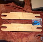 Adjustable bamboo footrest for high chair