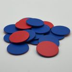 25mm Counters - Two Colour - Double Sided  - Round - Plastic Counters - Maths.
