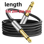6.35mm 1/4" TS Mono Jack Guitar Instrument Cable Male to Male Lead