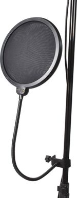 Microphone Pop Screen Windshield with Double Screen, Flexible Arm & Stand Clamp