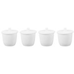 Durable Lab Crucibles 4Pcs White Ptfe Melting Bowls with Lid Reusable