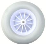 SHOPPING TROLLEY WHEELS 115mm rubber tyre 6mm bore white cart wheel (824)