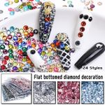Resin Non Hot Fix Rhinestones Flat Back Crystal Nail DIY Glitter Sewing Fabric
