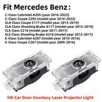 2x LED Door Shadow Light Welcome Project Lamp for Mercedes Benz CLA CLS C Class