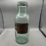 SUPERB VICTORIAN CHEMIST SHOP POISON BOTTLE WITH ORIGINAL LABEL MEGGESON LONDON